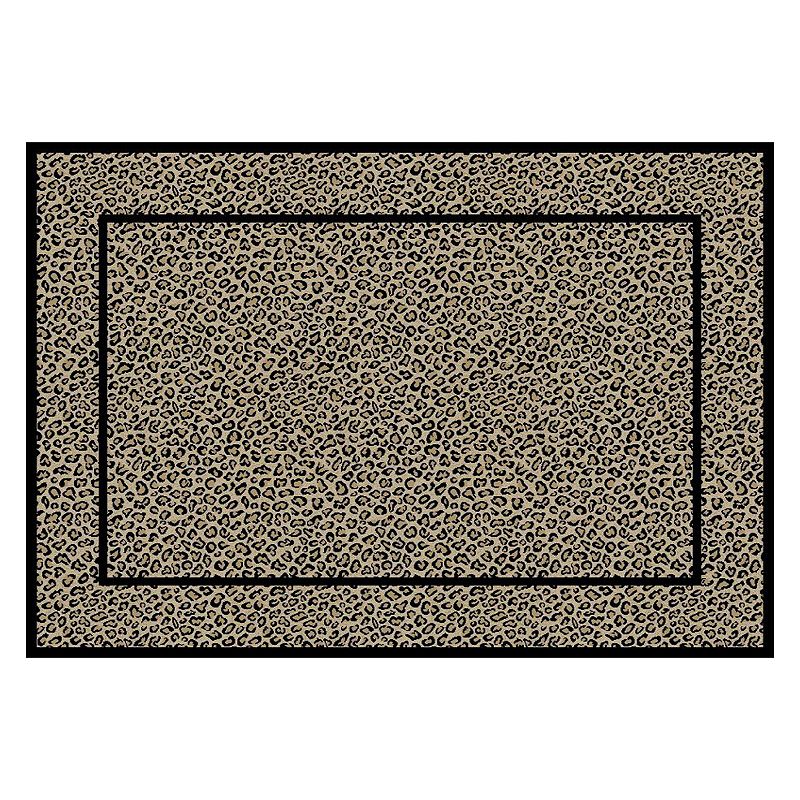 Merinos Leopard Rug, White, 5X7.5 Ft