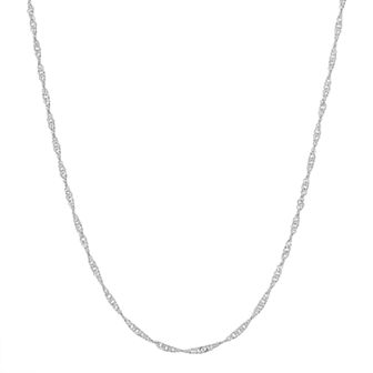 Jordan Blue Sterling Silver Adjustable Twisted Curb Chain Necklace