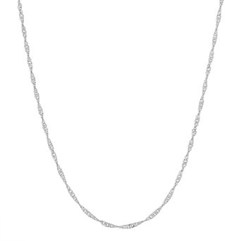 Jordan Blue Sterling Silver Adjustable Twisted Curb Chain Necklace