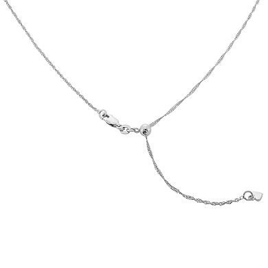 Jordan Blue Sterling Silver Adjustable Twisted Curb Chain Necklace