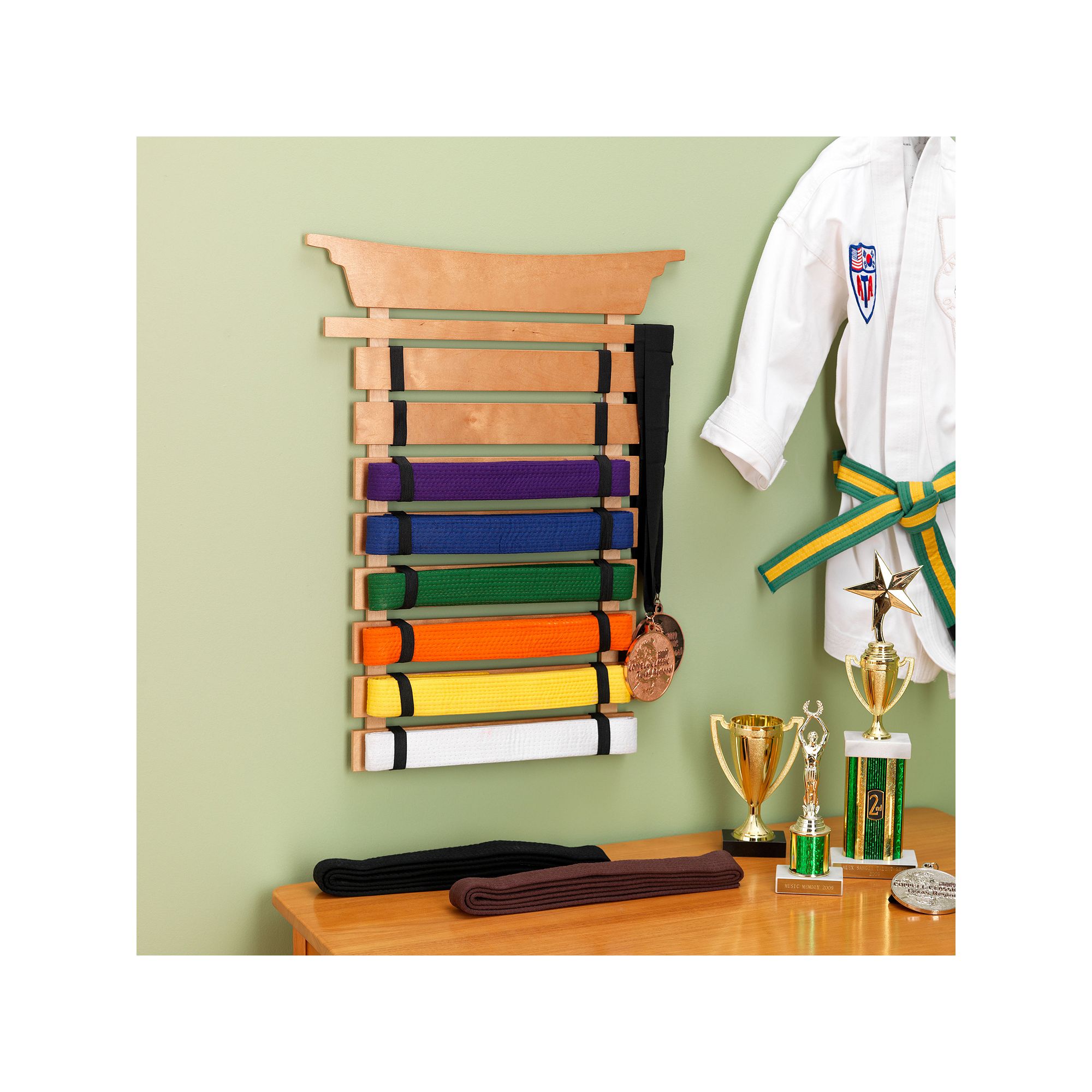 KidKraft Martial Arts Belt Holder, Multi