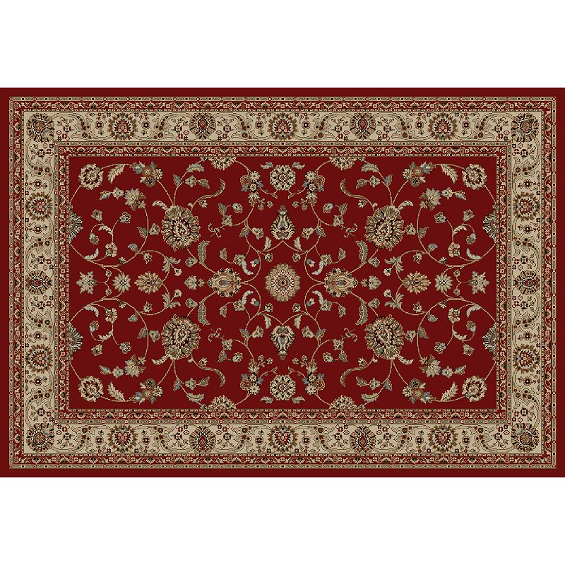 Merinos Marash Floral Framed Rug, Red, 8X10 Ft