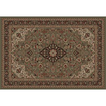 Merinos Kashan Medallion Framed Rug