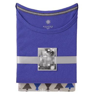 Women's Sonoma Goods For Life® Pajamas: Knit & Microfleece Pajama Gift Set