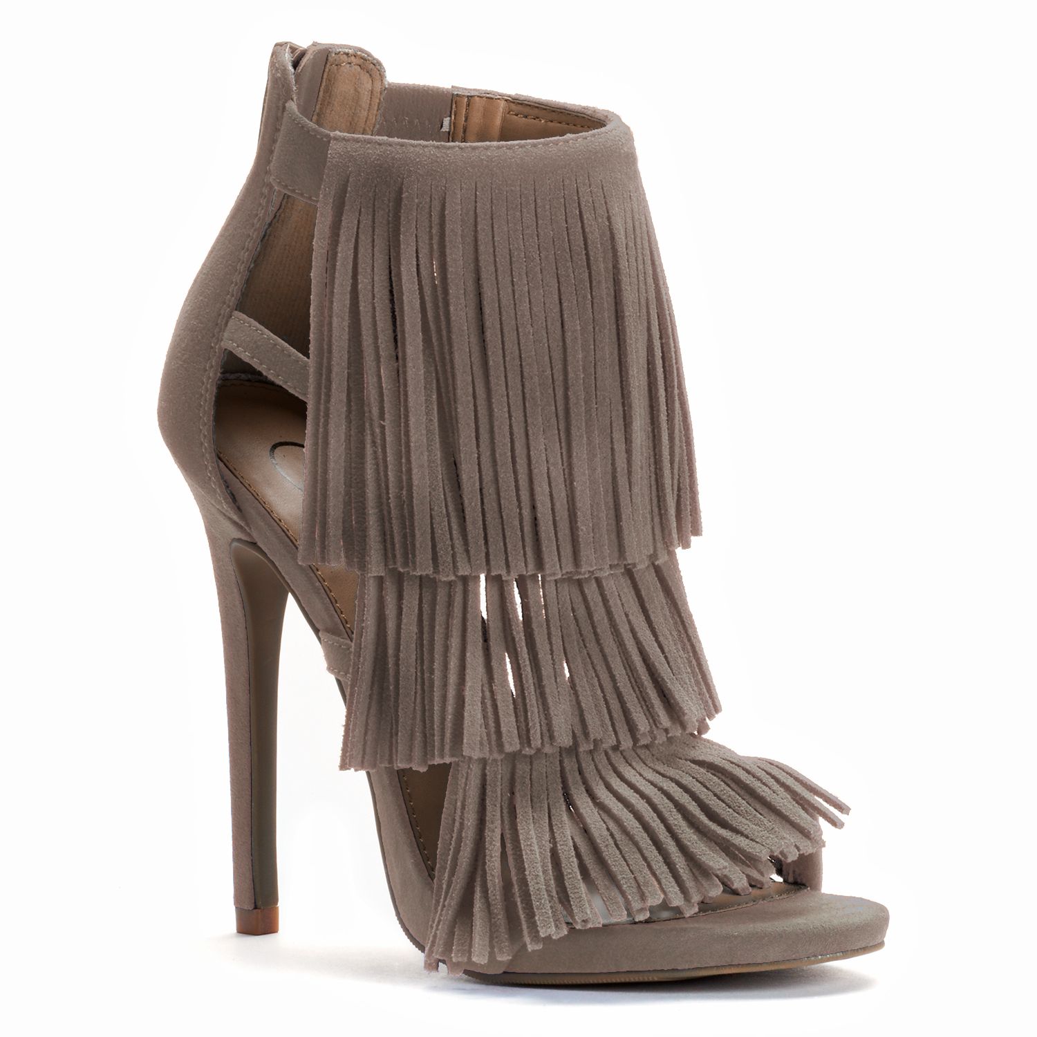 fringe high heels