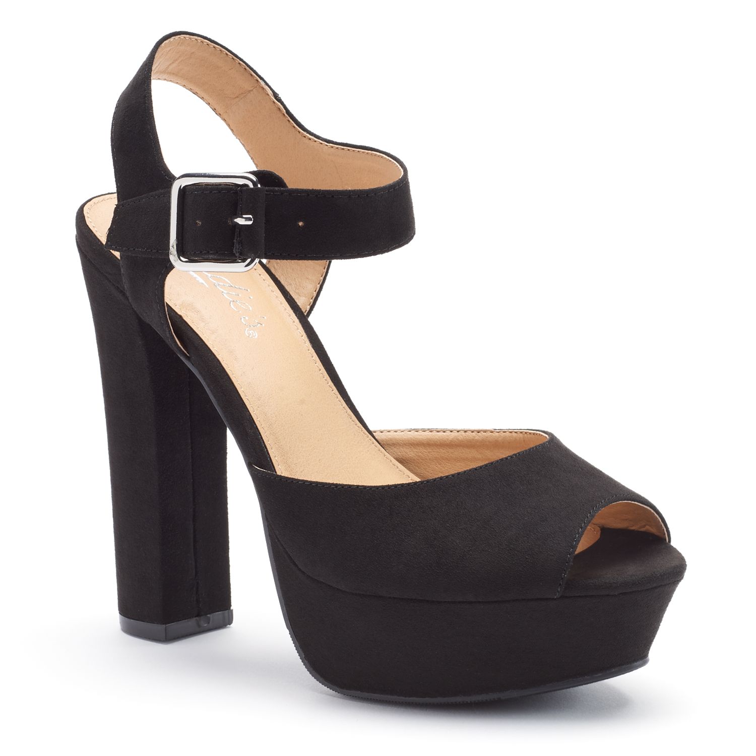 kohls black high heels