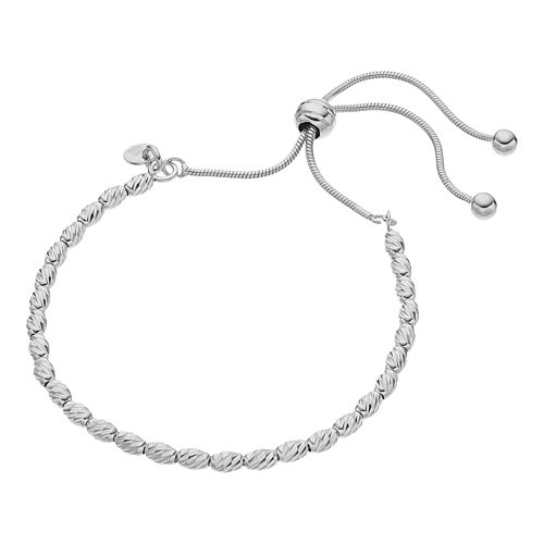 Sterling Silver Beaded Lariat Bracelet