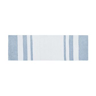 Madison Park Spa High Absorbent Cotton Reversible Stripe Bathroom Rug