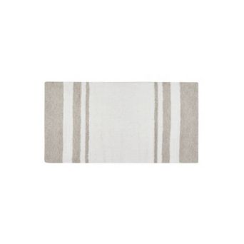 Madison Park Spa High Absorbent Cotton Reversible Stripe Bathroom Rug