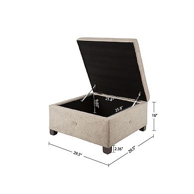 Madison Park Lucas Storage Ottoman