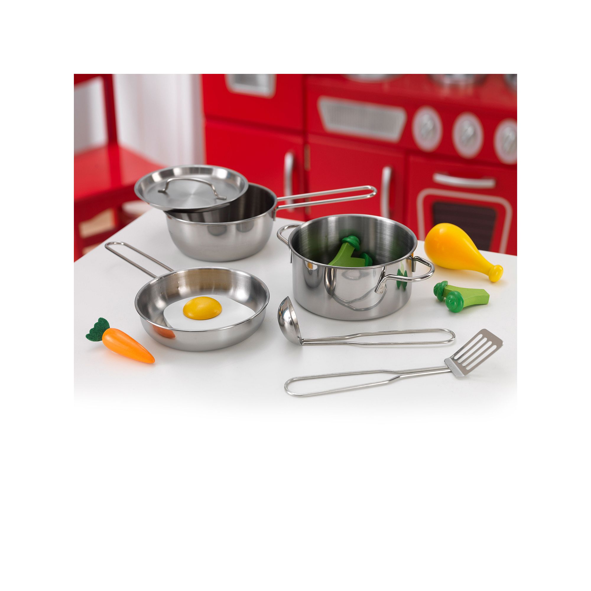 KidKraft Deluxe Play Cookware & Food Set, Multi