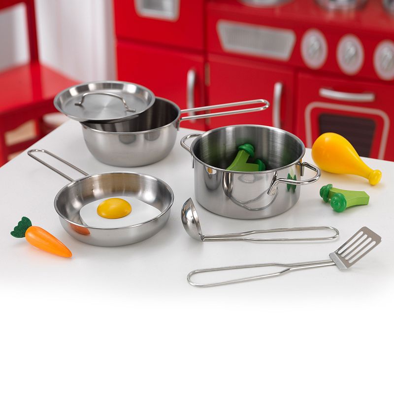 KidKraft Deluxe Play Cookware & Food Set, Multicolor