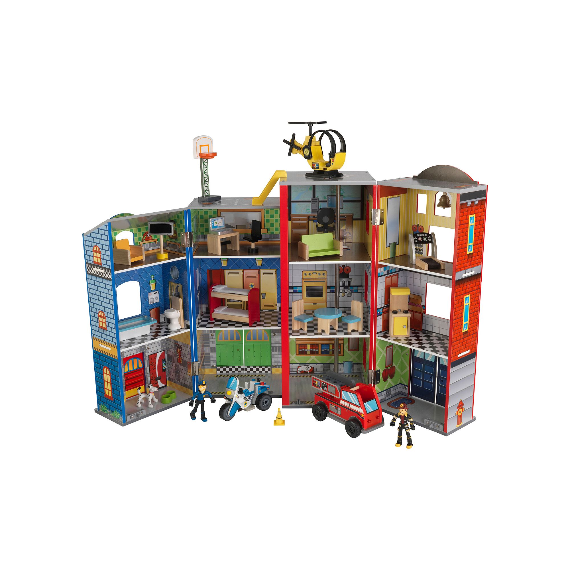 KidKraft Everyday Heroes Police & Fire Set, Multi
