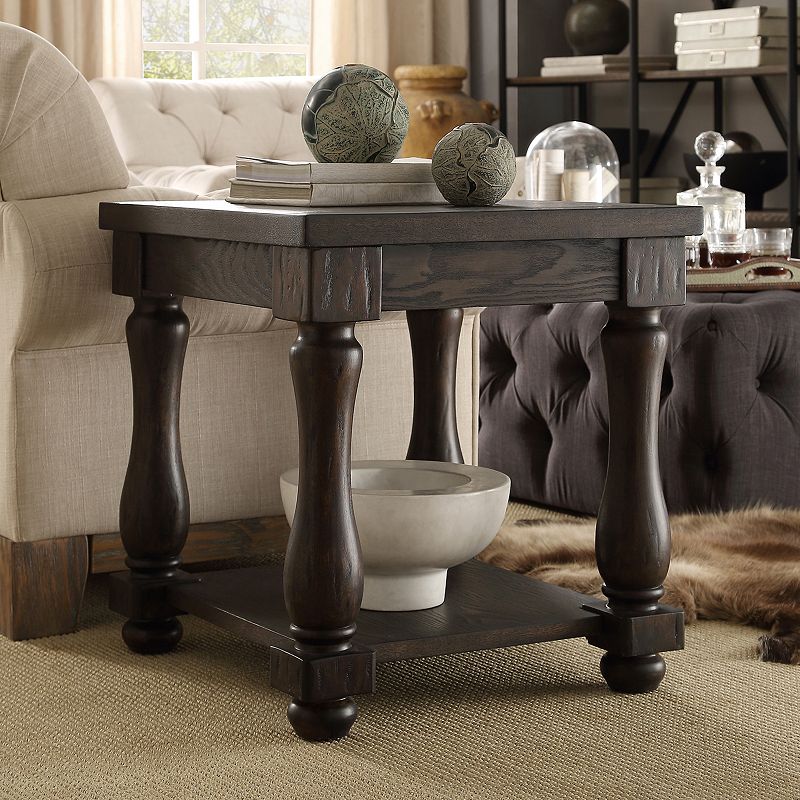 HomeVance Byers End Table, Brown