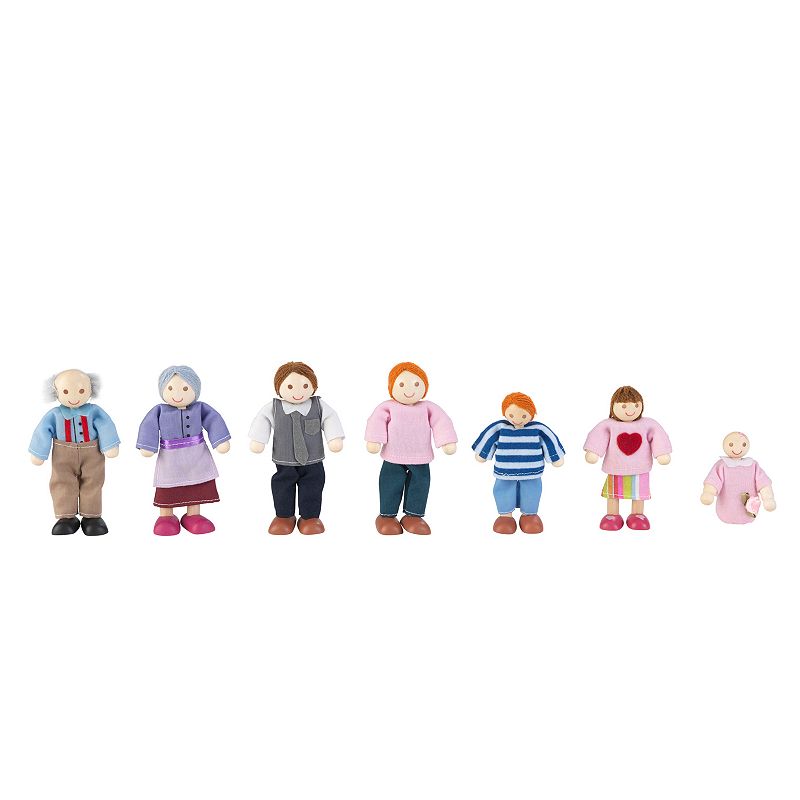 KidKraft 7-pc. Caucasian Family Doll Set, Multicolor