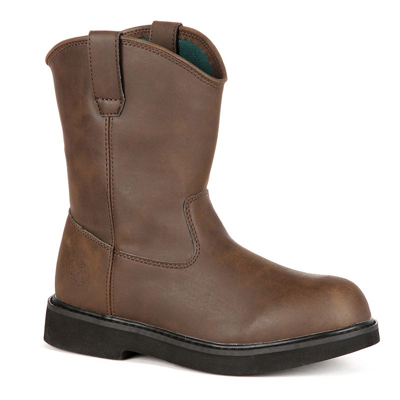 Georgia Boot Boys Pull-On Boots, Boys, Size: 1, Brown