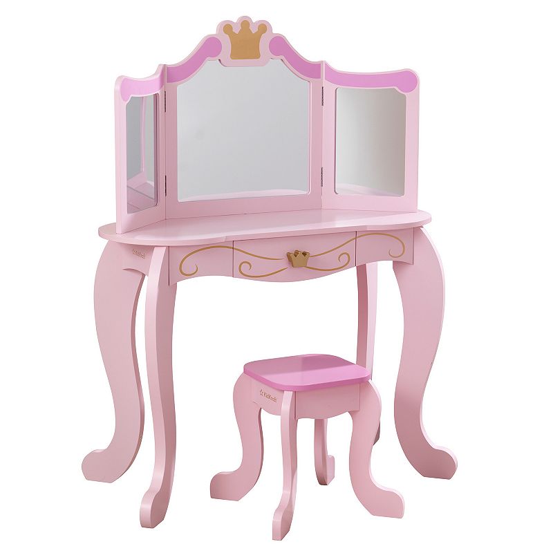 KidKraft Princess Vanity & Stool Set, Pink
