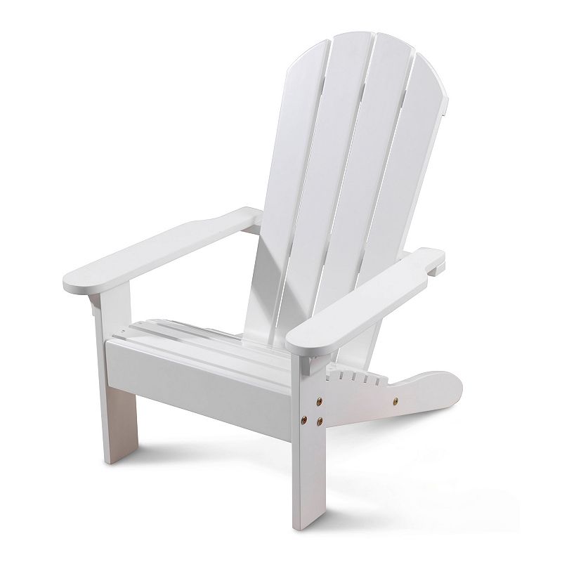 KidKraft Wooden Adirondack Child s Outdoor Chair  Kid s Patio Furniture  White  For Ages 3+