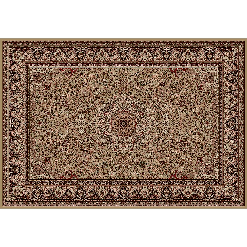 Merinos Isfahan Floral Framed Rug, Yellow, 5X7.5 Ft