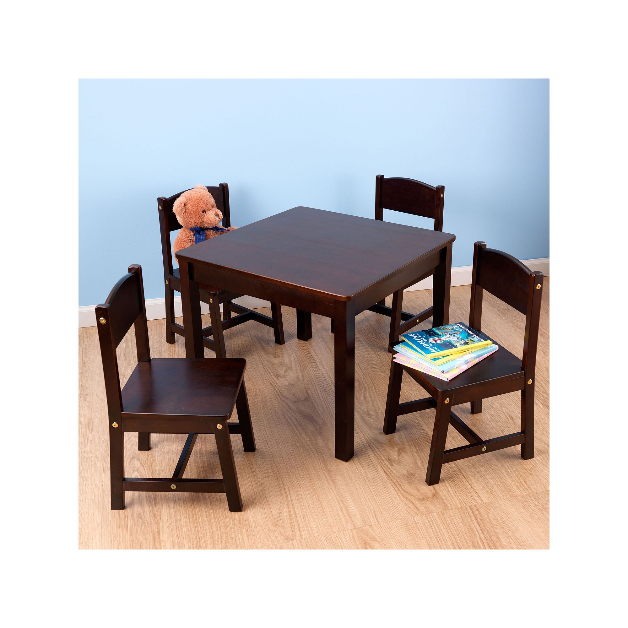 KidKraft Farmhouse Table & Chairs Set, Brown