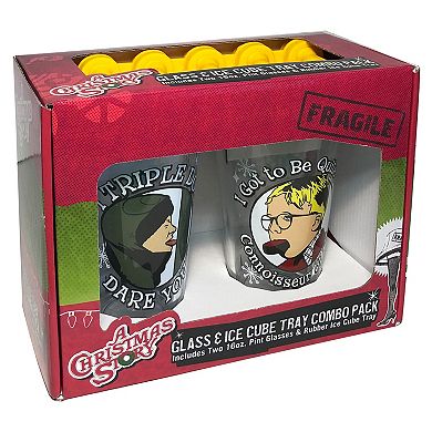 ICUP A Christmas Story Pint Glass & Ice Cube Tray Set