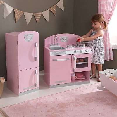 KidKraft Retro Kitchen Refrigerator Play Set