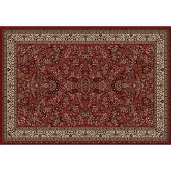 Merinos Sarouk Floral Framed Rug