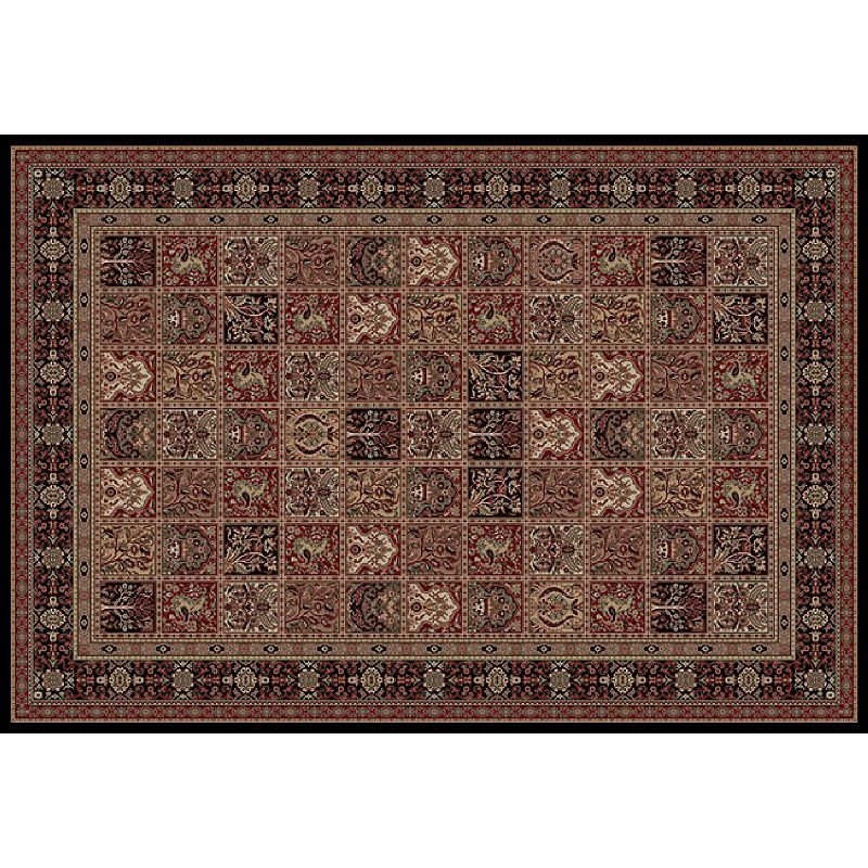 Merinos Panel Medallion Framed Rug, Black, 5X7.5 Ft