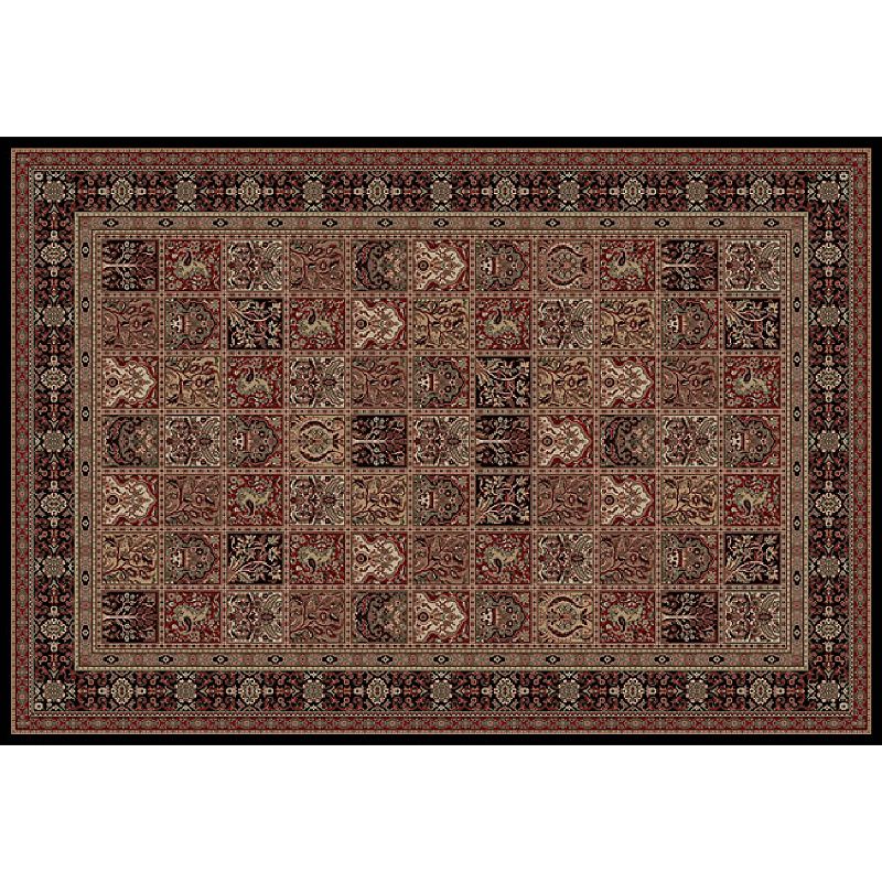 Merinos Panel Medallion Framed Rug, Black, 8X11 Ft