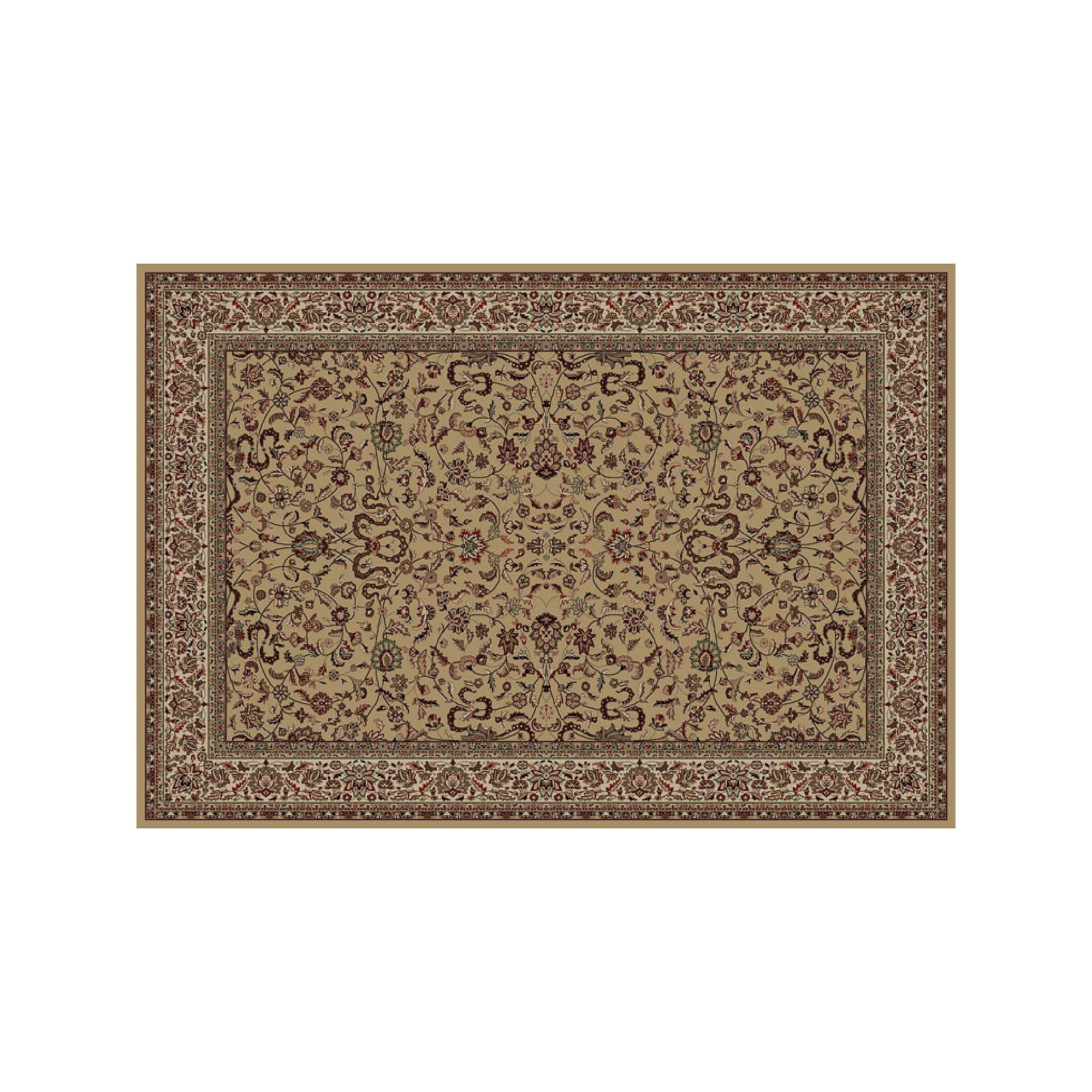 Merinos Kasha Floral Framed Rug, Gold