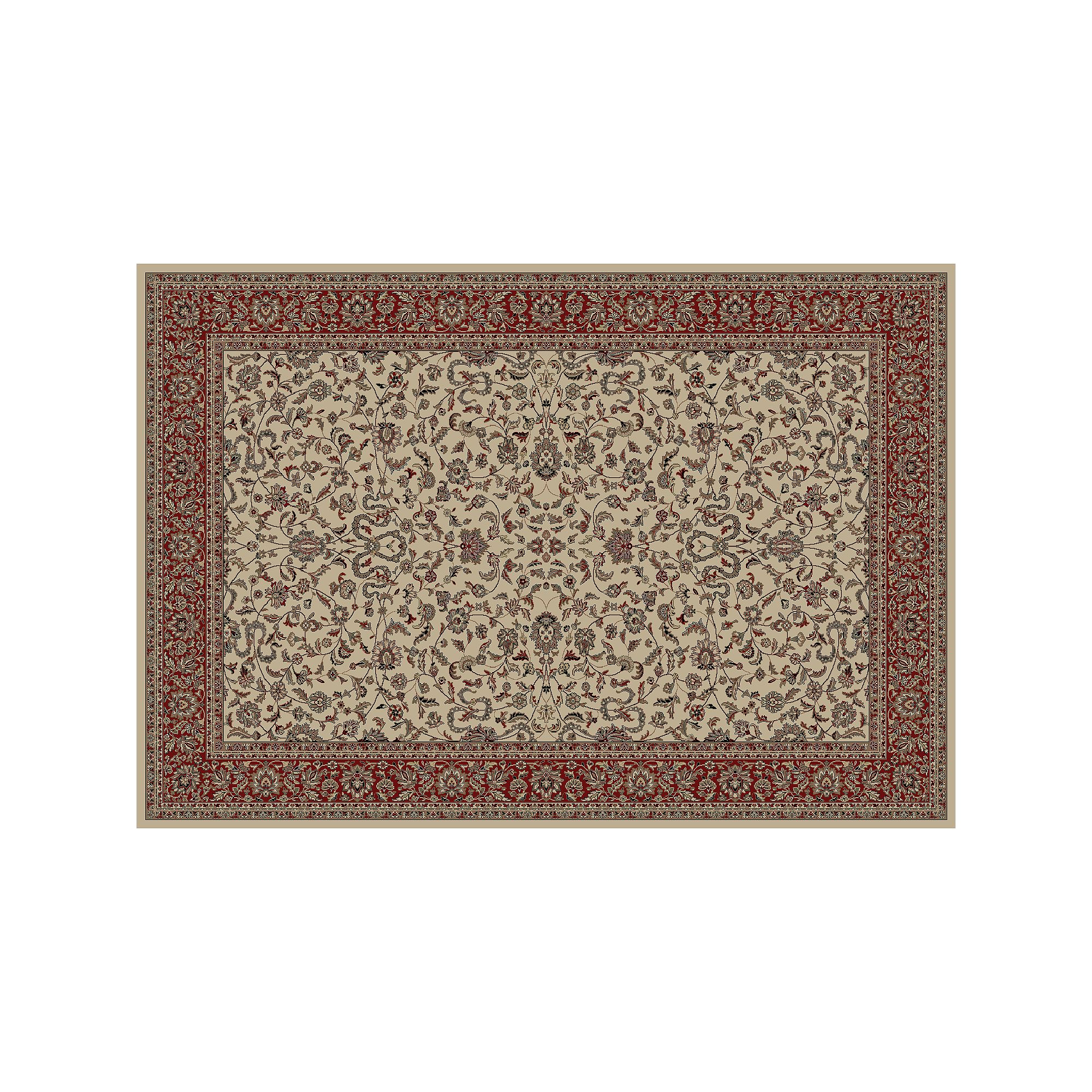 Merinos Kasha Floral Framed Rug, Ivory
