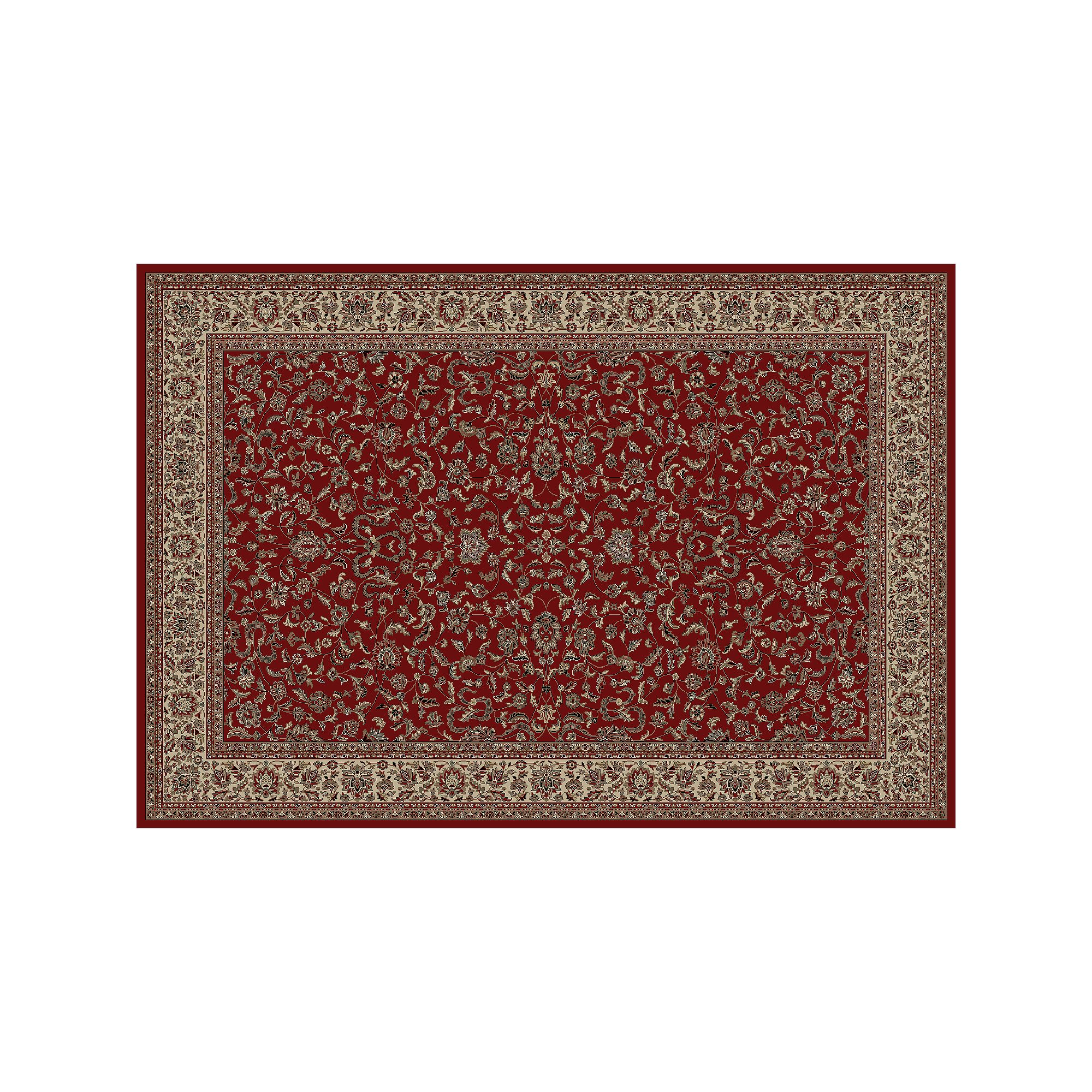 Merinos Kasha Floral Framed Rug, Red