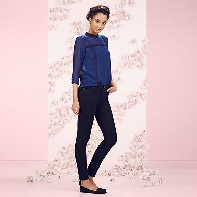 LC Lauren Conrad Runway Collection Lace-Trim Blouse - Women's