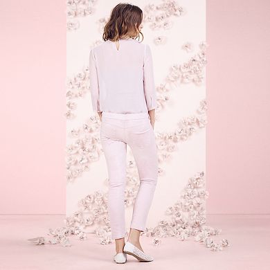 LC Lauren Conrad Runway Collection Lace-Trim Blouse - Women's