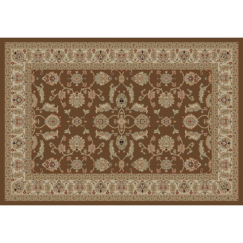 Merinos Antep Floral Framed Rug, Brown, 8X10 Ft