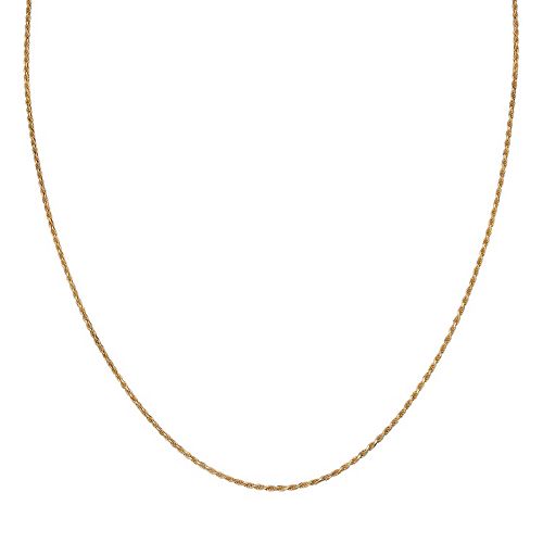 PRIMROSE 14k Gold Over Silver Rope Chain Necklace - 20 in.