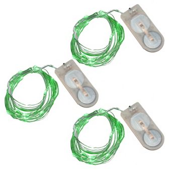 LumaBase Luminas 3 pk Waterproof Battery Operated Mini LED String Lights