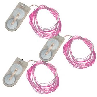 LumaBase Luminas 3 pk Waterproof Battery Operated Mini LED String Lights