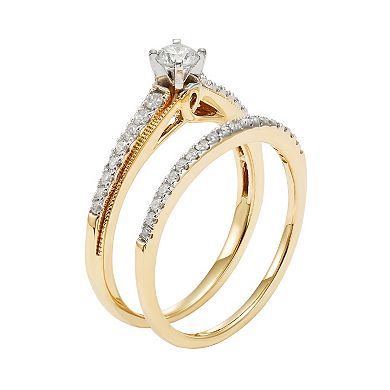 Diamond Engagement Ring Set in 10k Gold (1/2 Carat T.W.)