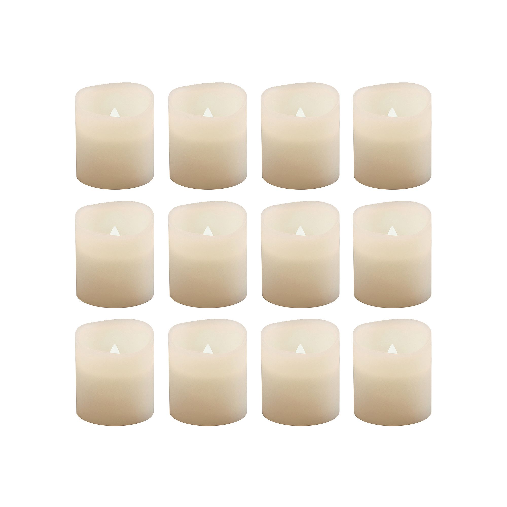 LumaBase 12-piece LED Flameless Votive Candle Set, Warm White