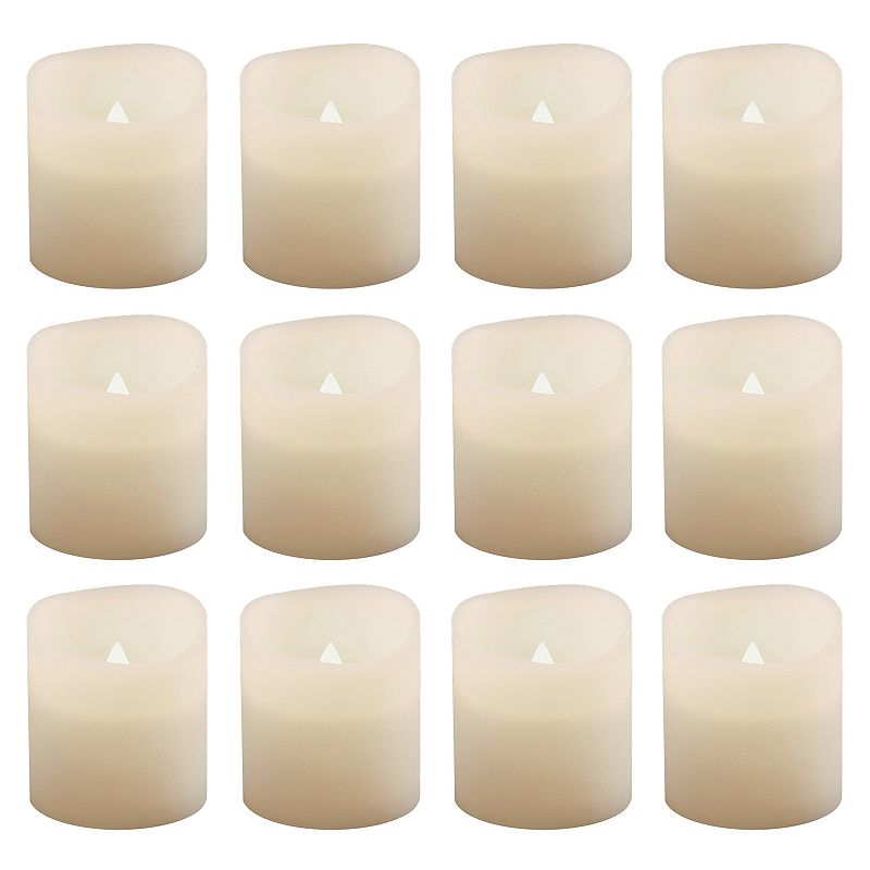 LumaBase 12-piece LED Flameless Votive Candle Set, White