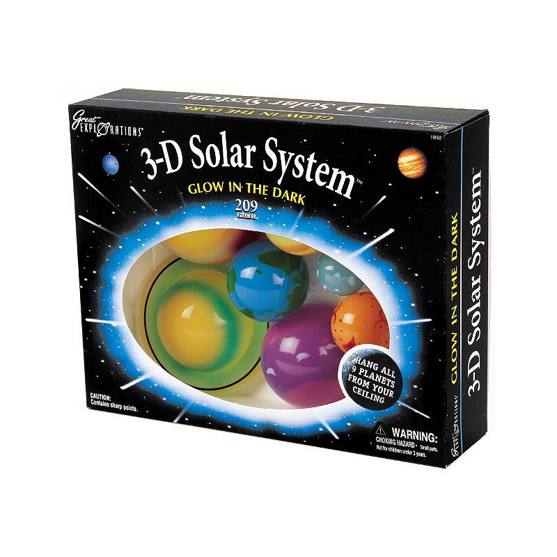 Great Explorations Glow-in-the-Dark 3D Solar System Kit, Multicolor