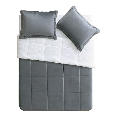 VCNY Micromink & Sherpa Reversible Comforter Set