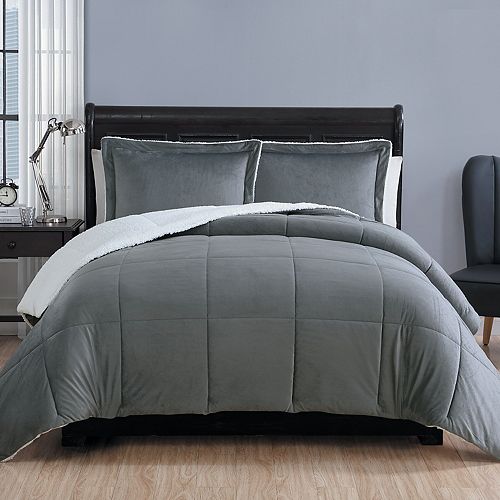 VCNY Micromink & Sherpa Reversible Comforter Set