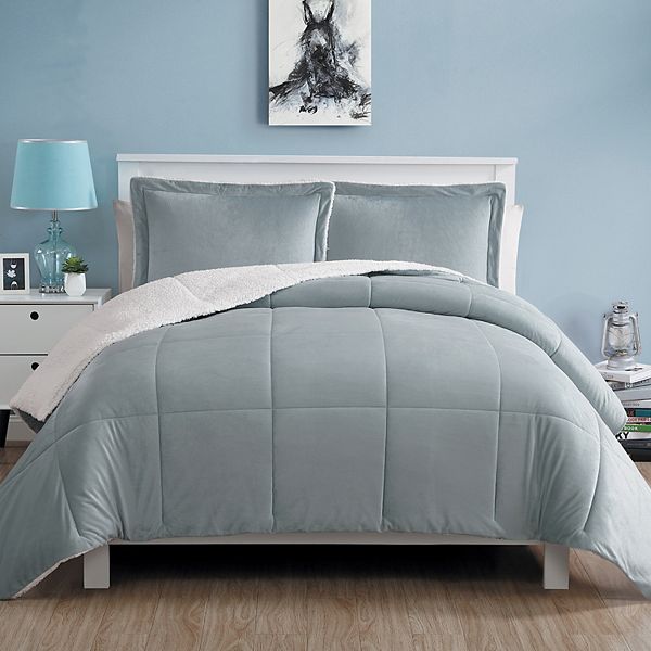 Sherpa Reversible Comforter Set, Sherpa King Bedspread