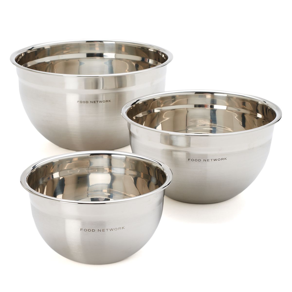 Food Network 3-pc. Stainless Steel Mixing Bowl Set