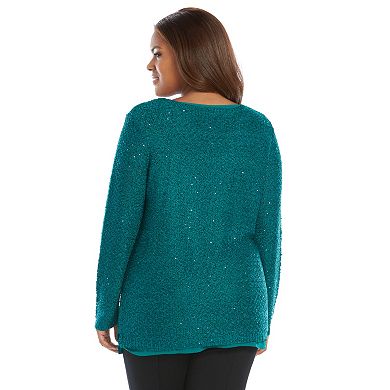 Plus Size Apt. 9® Embellished V-Neck Sweater