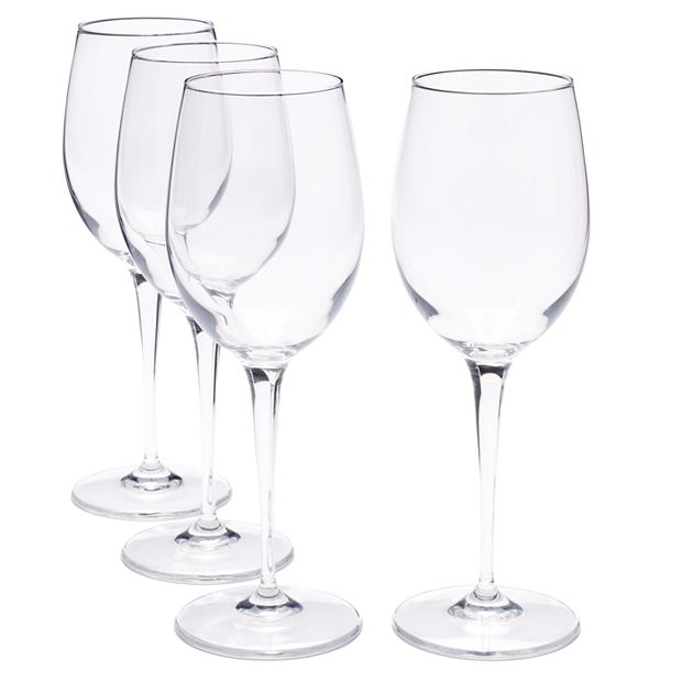 Clear Nova Crystal Wine Glasses Set of 4 White Wine Glasses