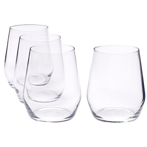 Food Network™ Signature 4pc. Crystal Stemless Red Wine Glass Set