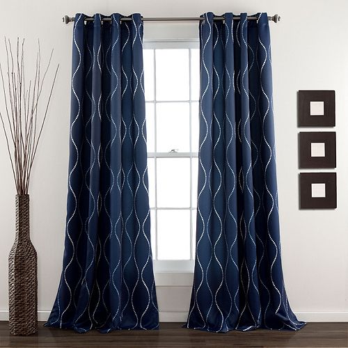 Lush Decor Swirl 2-pk. Room Darkening Curtains – 52” x 84”